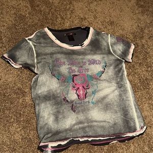 Cowgirl tuff T-shirt, tie-dye size XL